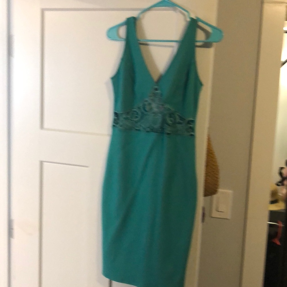 Green midi dress wore once